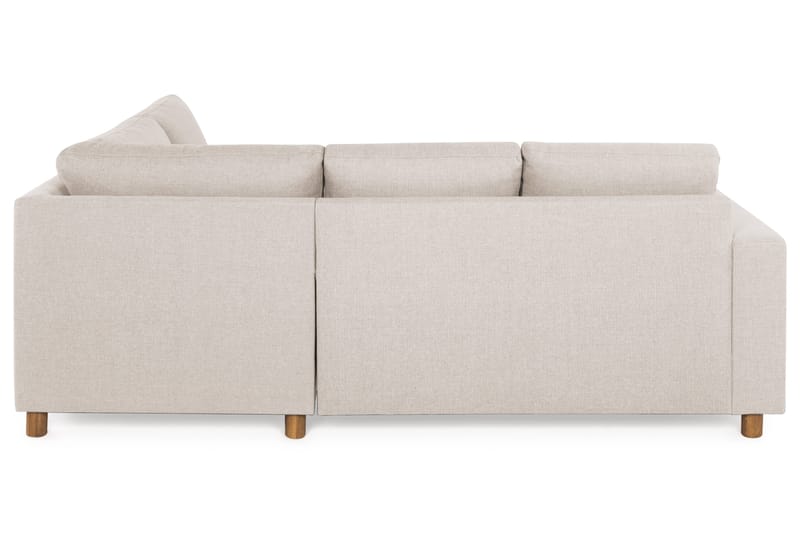 Crazy 3-seters Høyrevendt L-formet Sjeselongsofa i Stoff - Beige - Møbler - Sofaer - Sofa med sjeselong - 2 seters sofa med divan