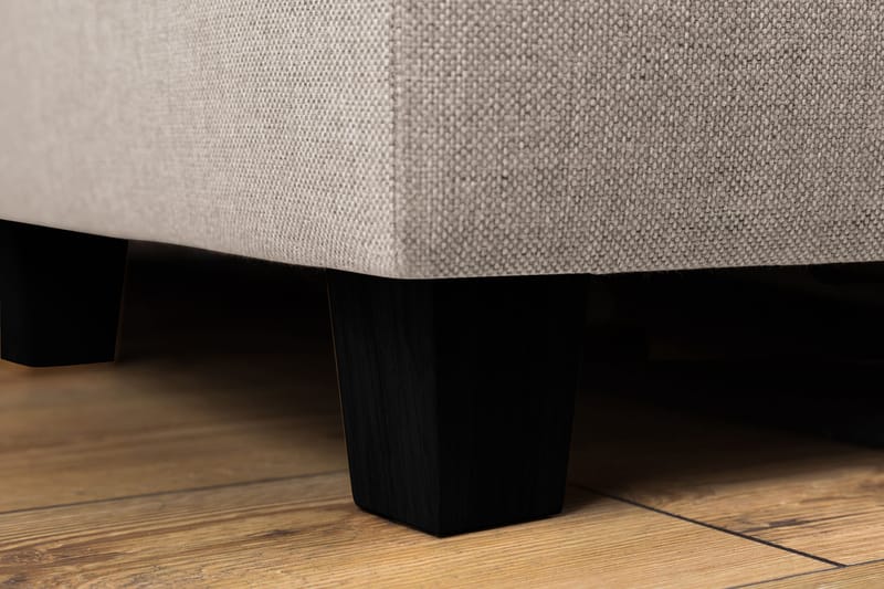 Crazy 3-seters Høyrevendt L-formet Sjeselongsofa i Stoff - Beige - Møbler - Sofaer - Sofa med sjeselong - 2 seters sofa med divan