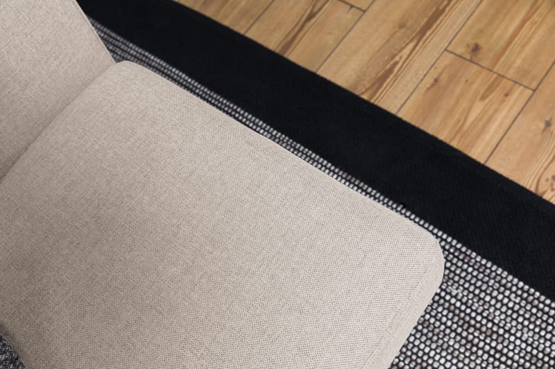 Crazy 3-seters Høyrevendt L-formet Sjeselongsofa i Stoff - Beige - Møbler - Sofaer - Sofa med sjeselong - 2 seters sofa med divan