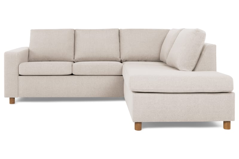 Crazy 3-seters Høyrevendt L-formet Sjeselongsofa i Stoff - Beige - Møbler - Sofaer - Sofa med sjeselong