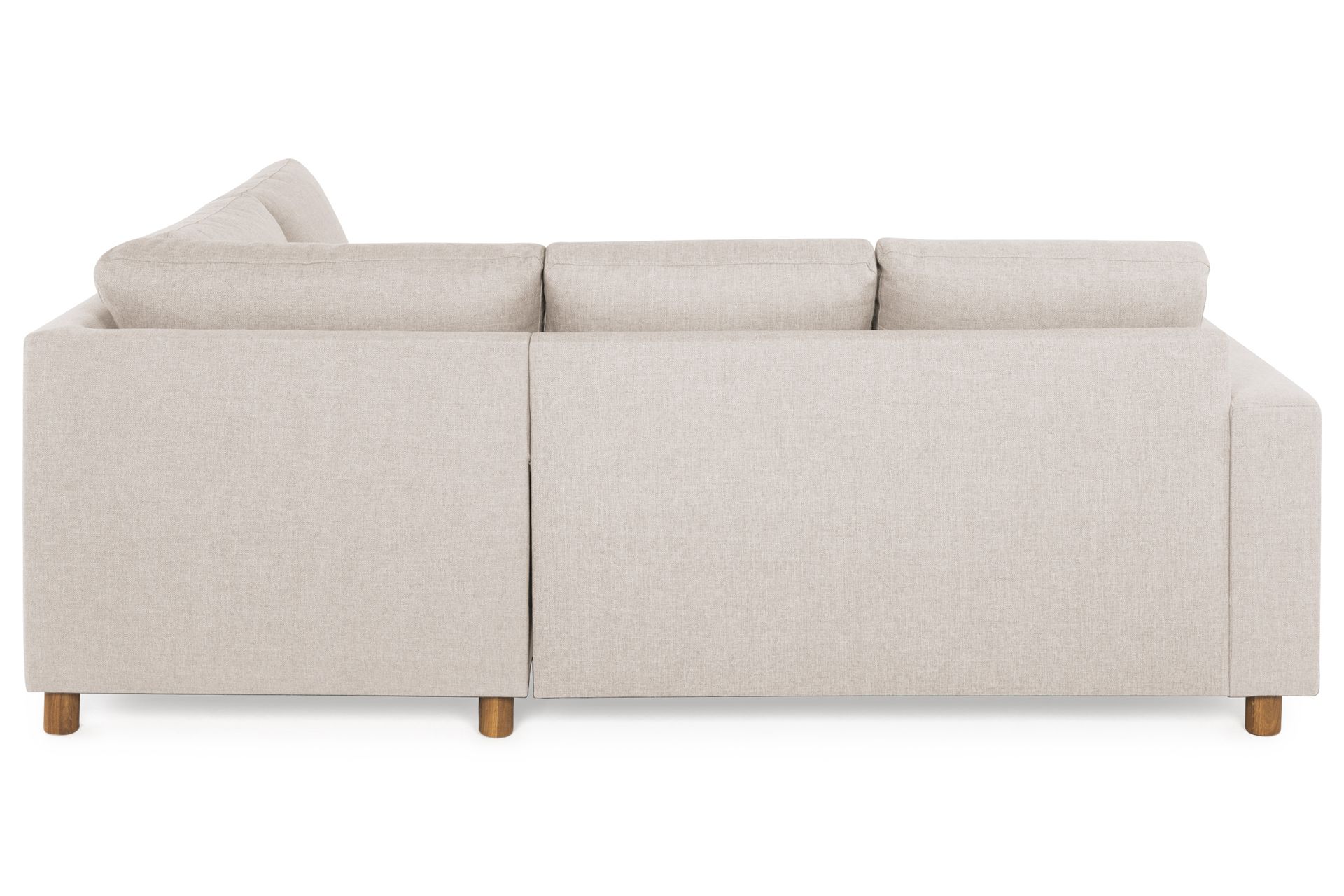 Crazy 3-seters Høyrevendt L-formet Sjeselongsofa i Stoff - Beige - Møbler - Sofaer - Sofa med sjeselong