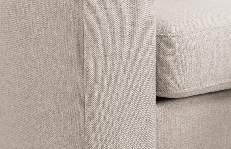 Crazy 3-seters Høyrevendt L-formet Sjeselongsofa i Stoff - Beige - Møbler - Sofaer - Sofa med sjeselong - 3 seters sofa med divan