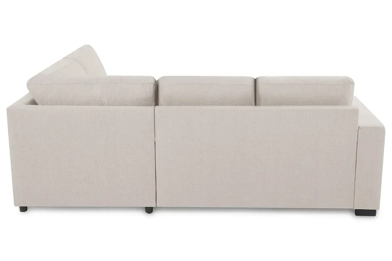 Crazy 3-seters Høyrevendt L-formet Sjeselongsofa i Stoff - Beige - Møbler - Sofaer - Sofa med sjeselong - 2 seters sofa med divan