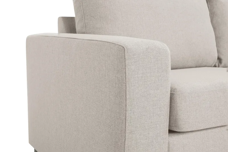 Crazy 3-seters Høyrevendt L-formet Sjeselongsofa i Stoff - Beige - Møbler - Sofaer - Sofa med sjeselong - 3 seters sofa med divan