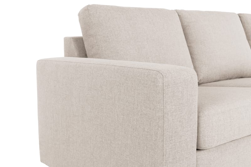 Crazy 3-seters Høyrevendt L-formet Sjeselongsofa i Stoff - Beige - Møbler - Sofaer - Sofa med sjeselong