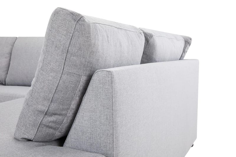 Crazy 3-seters Høyrevendt L-formet Sjeselongsofa i Stoff - Grå - Møbler - Sofaer - Sofa med sjeselong - 3 seters sofa med divan