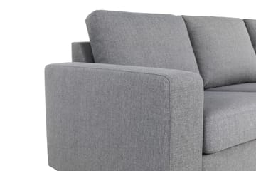 Crazy 3-seters Høyrevendt L-formet Sjeselongsofa i Stoff - Grå - Møbler - Sofaer - Sofa med sjeselong