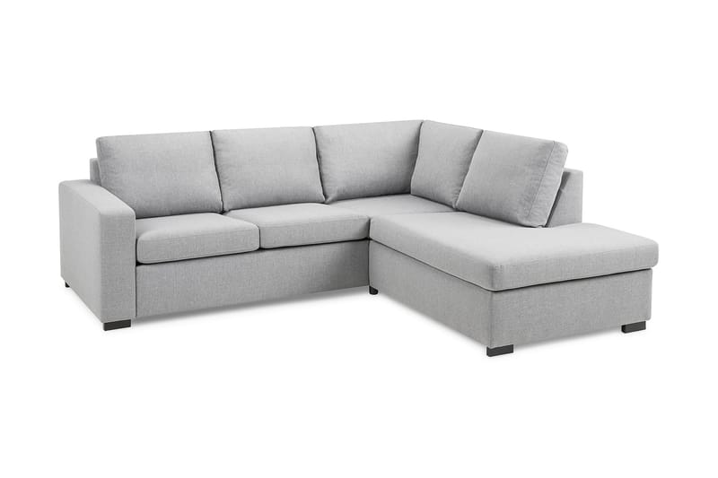 Crazy 3-seters Høyrevendt L-formet Sjeselongsofa i Stoff - Grå - Møbler - Sofaer - Sofa med sjeselong