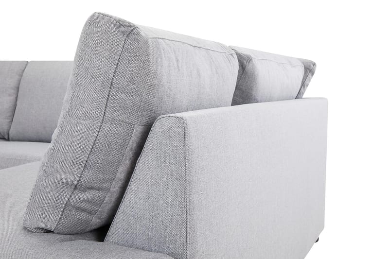Crazy 3-seters Høyrevendt L-formet Sjeselongsofa i Stoff - Grå - Møbler - Sofaer - Sofa med sjeselong
