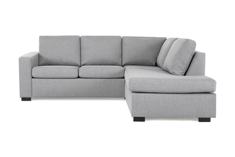 Crazy 3-seters Høyrevendt L-formet Sjeselongsofa i Stoff - Grå - Møbler - Sofaer - Sofa med sjeselong