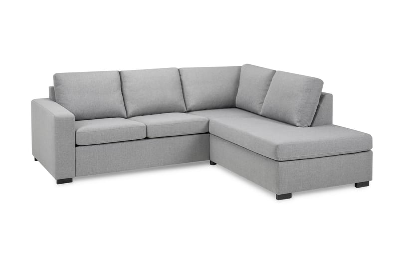 Crazy 3-seters Høyrevendt L-formet Sjeselongsofa i Stoff - Grå - Møbler - Sofaer - Sofa med sjeselong