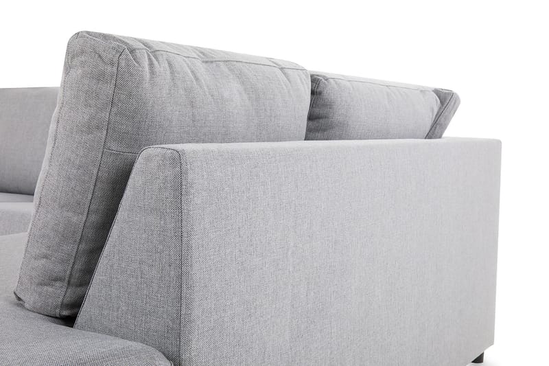 Crazy 3-seters Høyrevendt L-formet Sjeselongsofa i Stoff - Grå - Møbler - Sofaer - Sofa med sjeselong