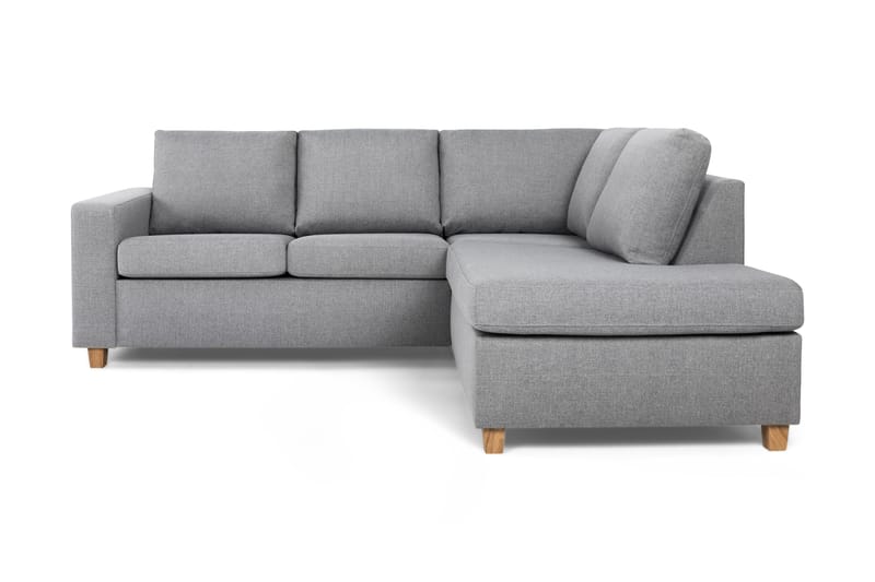 Crazy 3-seters Høyrevendt L-formet Sjeselongsofa i Stoff - Grå - Møbler - Sofaer - Sofa med sjeselong - 2 seters sofa med divan