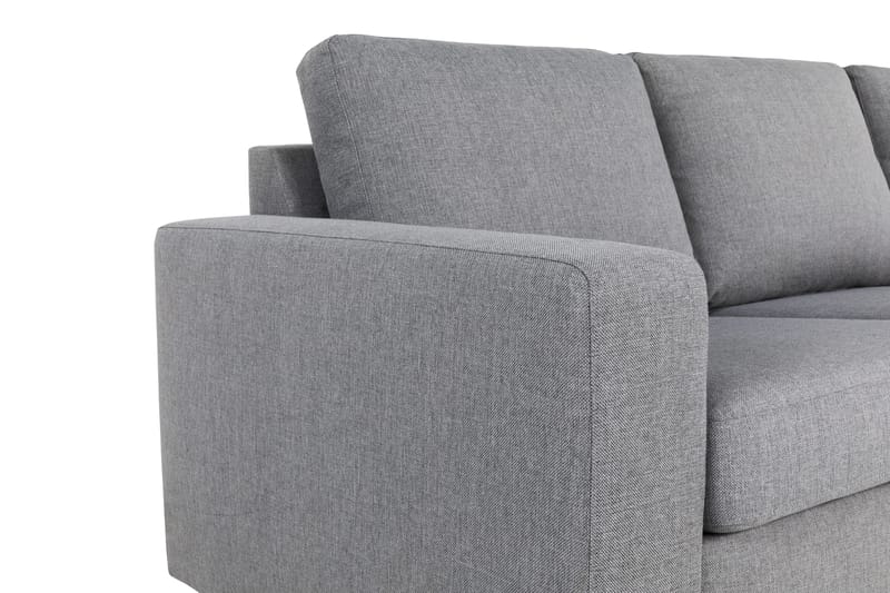 Crazy 3-seters Høyrevendt L-formet Sjeselongsofa i Stoff - Grå - Møbler - Sofaer - Sofa med sjeselong - 2 seters sofa med divan
