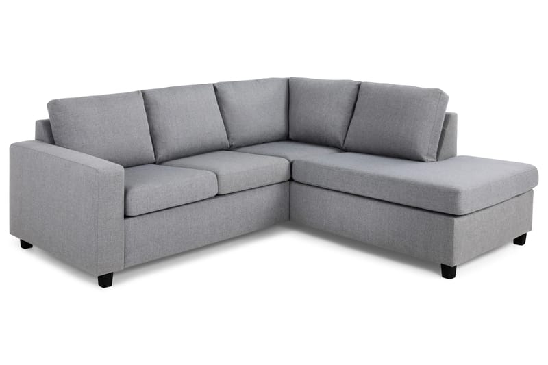 Crazy 3-seters Høyrevendt L-formet Sjeselongsofa i Stoff - Grå - Møbler - Sofaer - Sofa med sjeselong - 2 seters sofa med divan