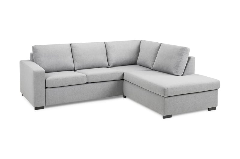 Crazy 3-seters Høyrevendt L-formet Sjeselongsofa i Stoff - Grå - Møbler - Sofaer - Sofa med sjeselong - 3 seters sofa med divan