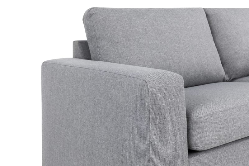 Crazy 3-seters Høyrevendt L-formet Sjeselongsofa i Stoff - Grå - Møbler - Sofaer - Sofa med sjeselong - 3 seters sofa med divan