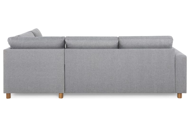 Crazy 3-seters Høyrevendt L-formet Sjeselongsofa i Stoff - Grå - Møbler - Sofaer - Sofa med sjeselong - 3 seters sofa med divan