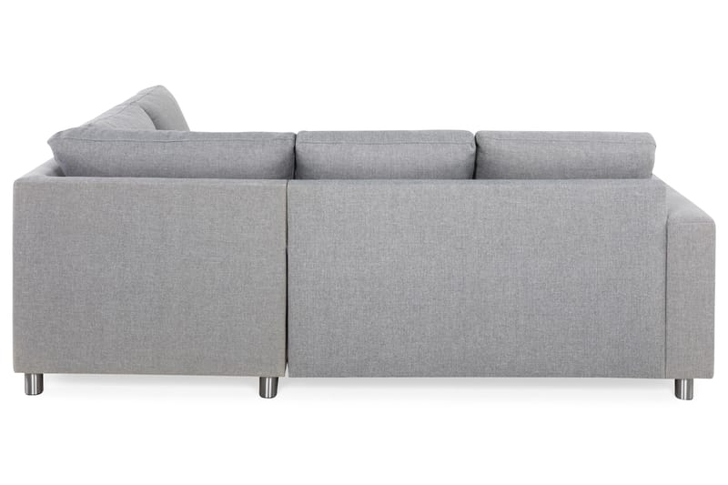 Crazy 3-seters Høyrevendt L-formet Sjeselongsofa i Stoff - Grå - Møbler - Sofaer - Sofa med sjeselong - 2 seters sofa med divan