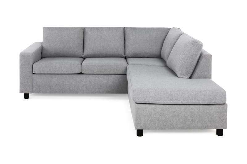 Crazy 3-seters Høyrevendt L-formet Sjeselongsofa i Stoff - Grå - Møbler - Sofaer - Sofa med sjeselong