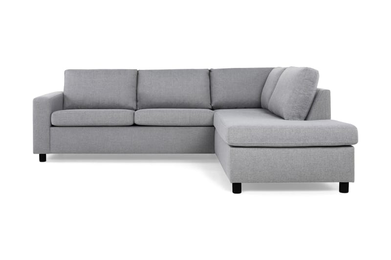 Crazy 3-seters Høyrevendt L-formet Sjeselongsofa i Stoff - Grå - Møbler - Sofaer - Sofa med sjeselong