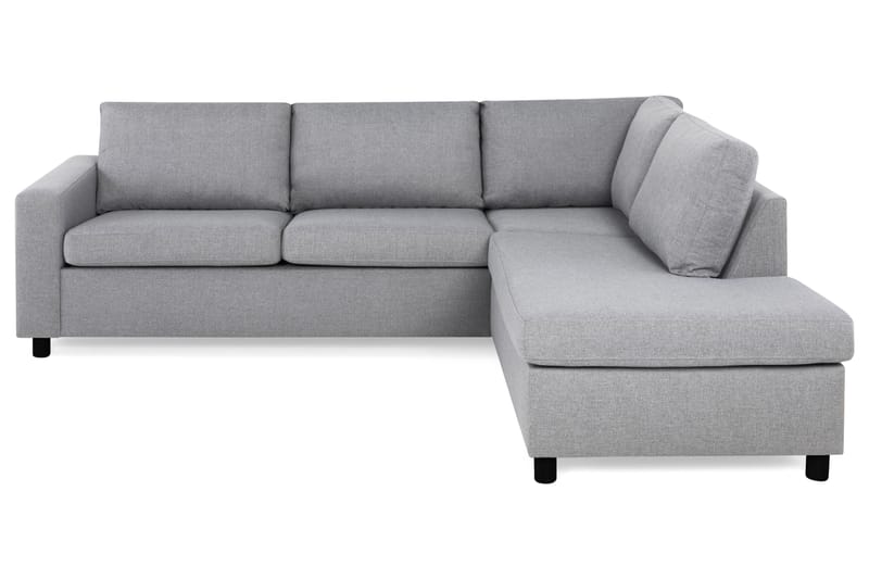 Crazy 3-seters Høyrevendt L-formet Sjeselongsofa i Stoff - Grå - Møbler - Sofaer - Sofa med sjeselong