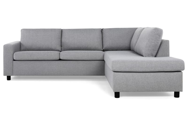 Crazy 3-seters Høyrevendt L-formet Sjeselongsofa i Stoff - Grå - Møbler - Sofaer - Sofa med sjeselong