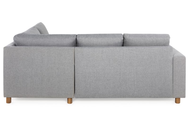 Crazy 3-seters Høyrevendt L-formet Sjeselongsofa i Stoff - Grå - Møbler - Sofaer - Sofa med sjeselong