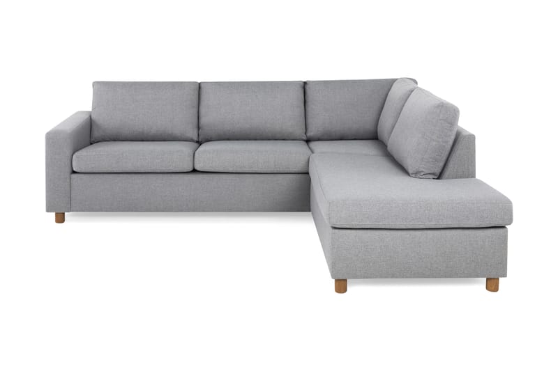 Crazy 3-seters Høyrevendt L-formet Sjeselongsofa i Stoff - Grå - Møbler - Sofaer - Sofa med sjeselong