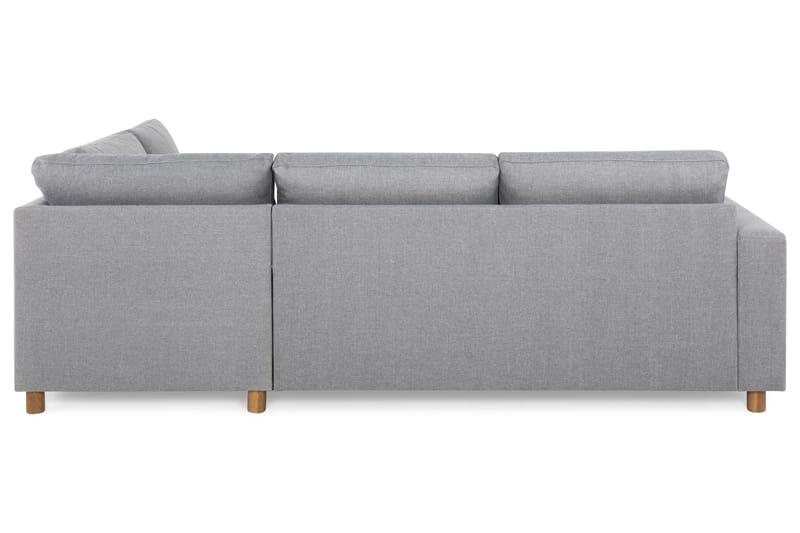 Crazy 3-seters Høyrevendt L-formet Sjeselongsofa i Stoff - Grå - Møbler - Sofaer - Sofa med sjeselong