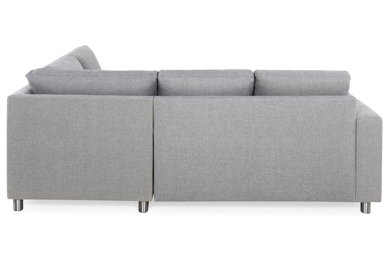 Crazy 3-seters Høyrevendt L-formet Sjeselongsofa i Stoff - Grå - Møbler - Sofaer - Sofa med sjeselong