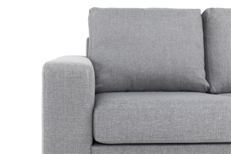Crazy 3-seters Høyrevendt L-formet Sjeselongsofa i Stoff - Grå - Møbler - Sofaer - Sofa med sjeselong
