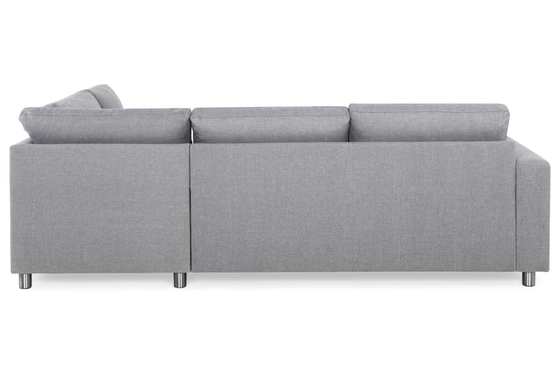 Crazy 3-seters Høyrevendt L-formet Sjeselongsofa i Stoff - Grå - Møbler - Sofaer - Sofa med sjeselong