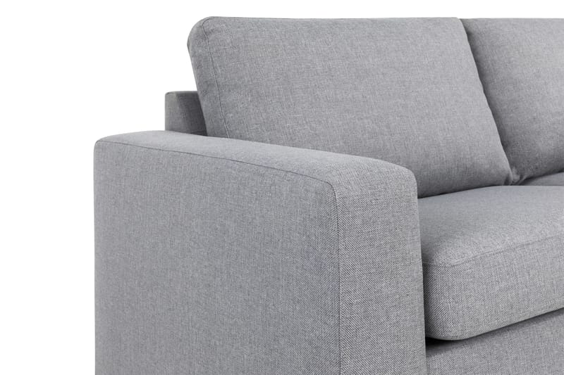 Crazy 3-seters Høyrevendt L-formet Sjeselongsofa i Stoff - Grå - Møbler - Sofaer - Sofa med sjeselong