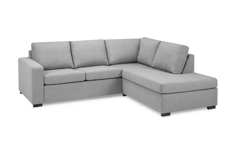 Crazy 3-seters Høyrevendt L-formet Sjeselongsofa i Stoff - Grå - Møbler - Sofaer - Sofa med sjeselong - 2 seters sofa med divan