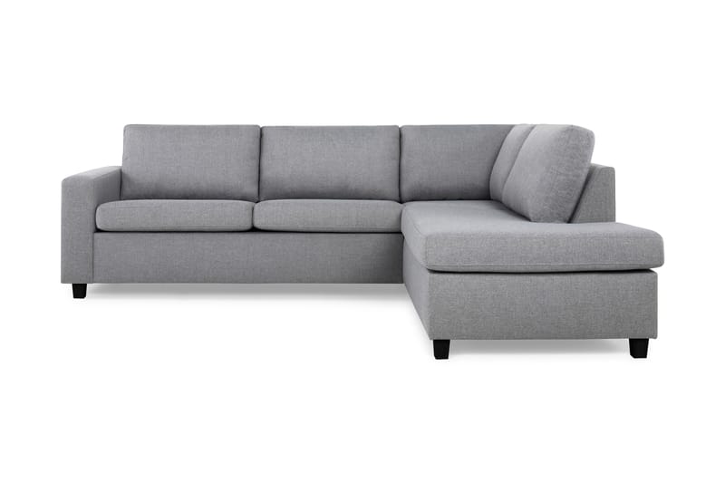 Crazy 3-seters Høyrevendt L-formet Sjeselongsofa i Stoff - Grå - Møbler - Sofaer - Sofa med sjeselong