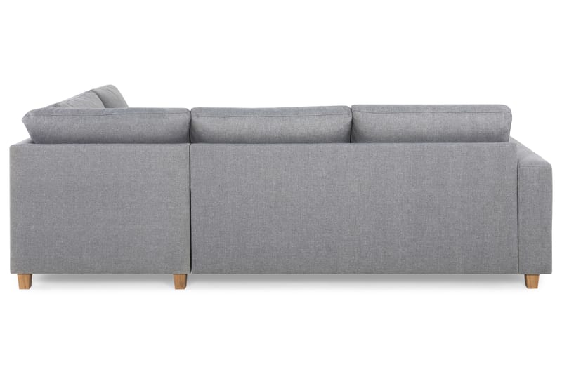 Crazy 3-seters Høyrevendt L-formet Sjeselongsofa i Stoff - Grå - Møbler - Sofaer - Sofa med sjeselong