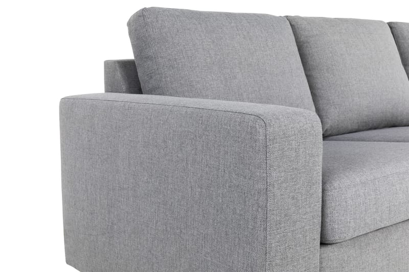 Crazy 3-seters Høyrevendt L-formet Sjeselongsofa i Stoff - Grå - Møbler - Sofaer - Sofa med sjeselong