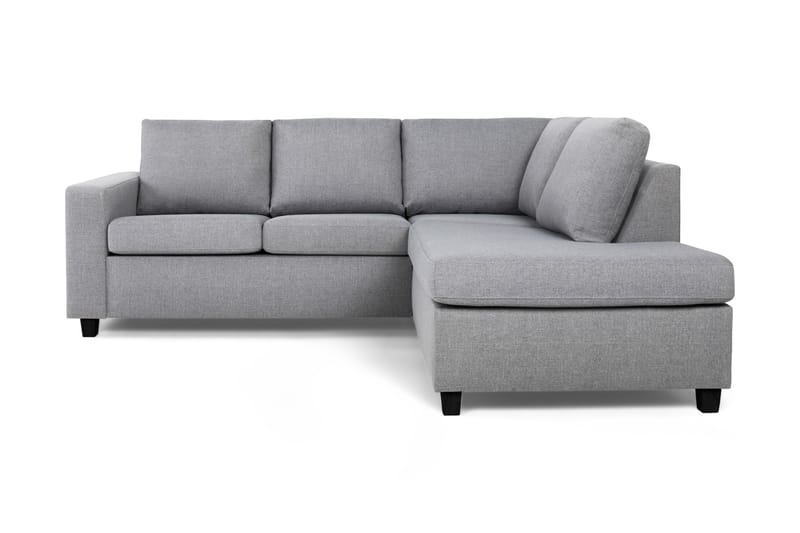 Crazy 3-seters Høyrevendt L-formet Sjeselongsofa i Stoff - Grå - Møbler - Sofaer - Sofa med sjeselong