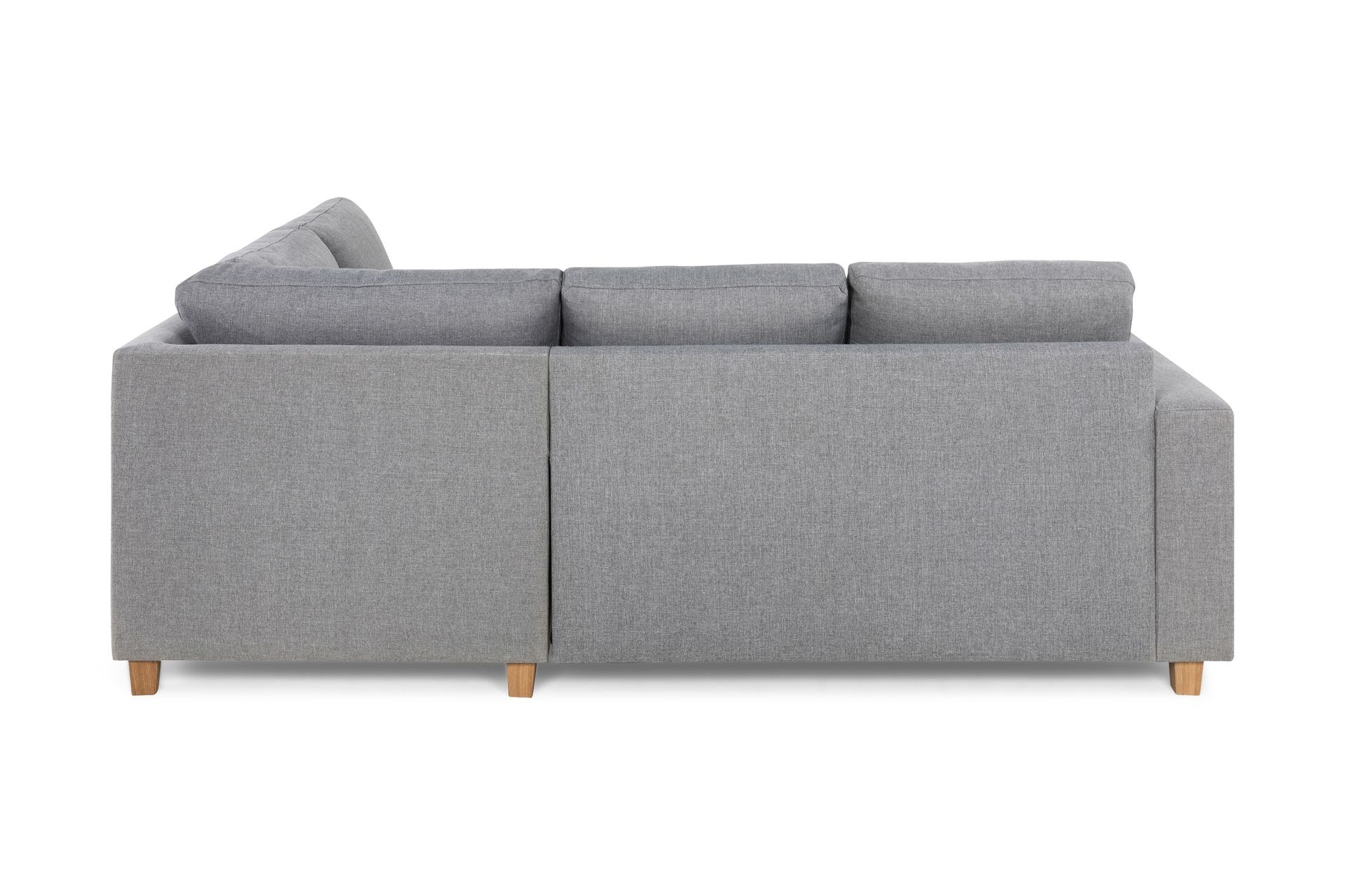 Crazy 3-seters Høyrevendt L-formet Sjeselongsofa i Stoff - Grå - Møbler - Sofaer - Sofa med sjeselong