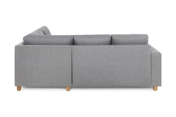 Crazy 3-seters Høyrevendt L-formet Sjeselongsofa i Stoff - Grå - Møbler - Sofaer - Sofa med sjeselong