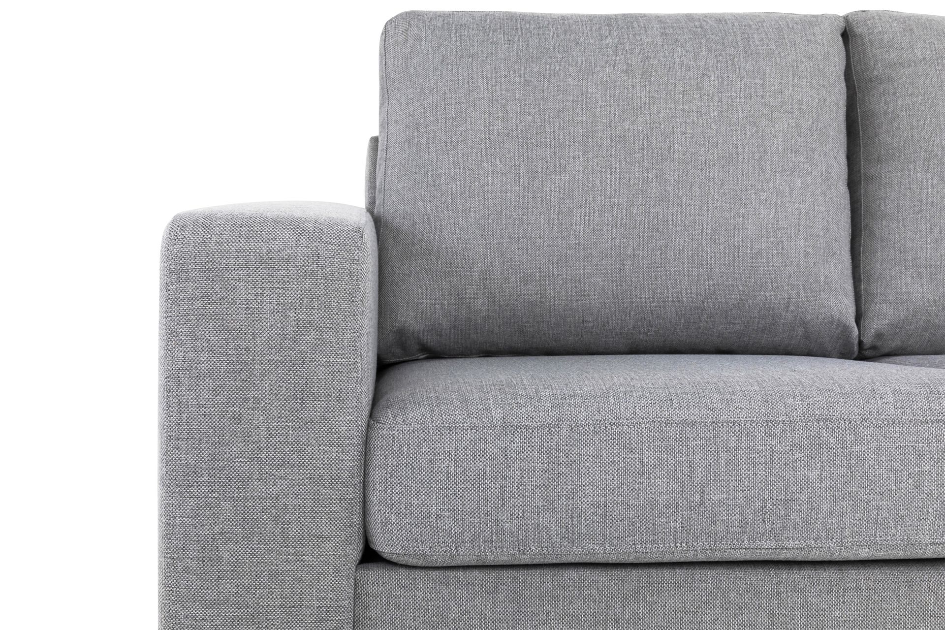 Crazy 3-seters Høyrevendt L-formet Sjeselongsofa i Stoff - Grå - Møbler - Sofaer - Sofa med sjeselong