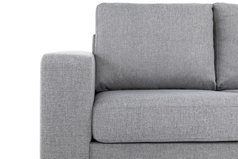 Crazy 3-seters Høyrevendt L-formet Sjeselongsofa i Stoff - Grå - Møbler - Sofaer - Sofa med sjeselong