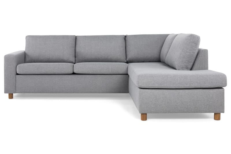 Crazy 3-seters Høyrevendt L-formet Sjeselongsofa i Stoff - Grå - Møbler - Sofaer - Sofa med sjeselong - 3 seters sofa med divan