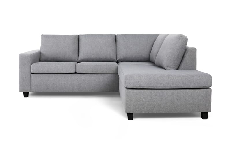 Crazy 3-seters Høyrevendt L-formet Sjeselongsofa i Stoff - Grå - Møbler - Sofaer - Sofa med sjeselong - 2 seters sofa med divan