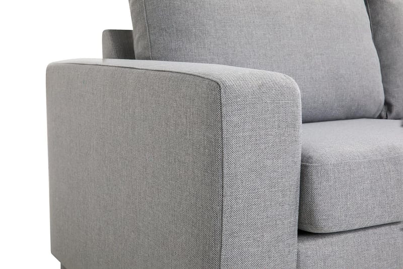 Crazy 3-seters Høyrevendt L-formet Sjeselongsofa i Stoff - Grå - Møbler - Sofaer - Sofa med sjeselong - 3 seters sofa med divan