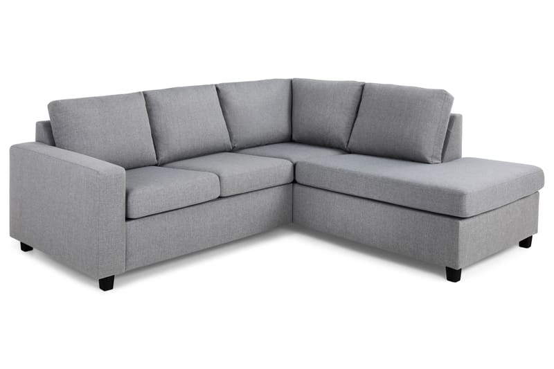 Crazy 3-seters Høyrevendt L-formet Sjeselongsofa i Stoff - Grå - Møbler - Sofaer - Sofa med sjeselong