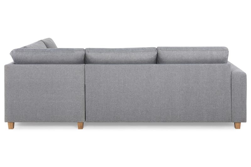 Crazy 3-seters Høyrevendt L-formet Sjeselongsofa i Stoff - Grå - Møbler - Sofaer - Sofa med sjeselong - 3 seters sofa med divan