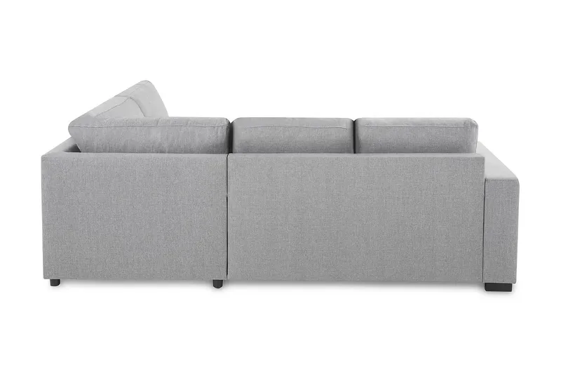 Crazy 3-seters Høyrevendt L-formet Sjeselongsofa i Stoff - Grå - Møbler - Sofaer - Sofa med sjeselong - 2 seters sofa med divan