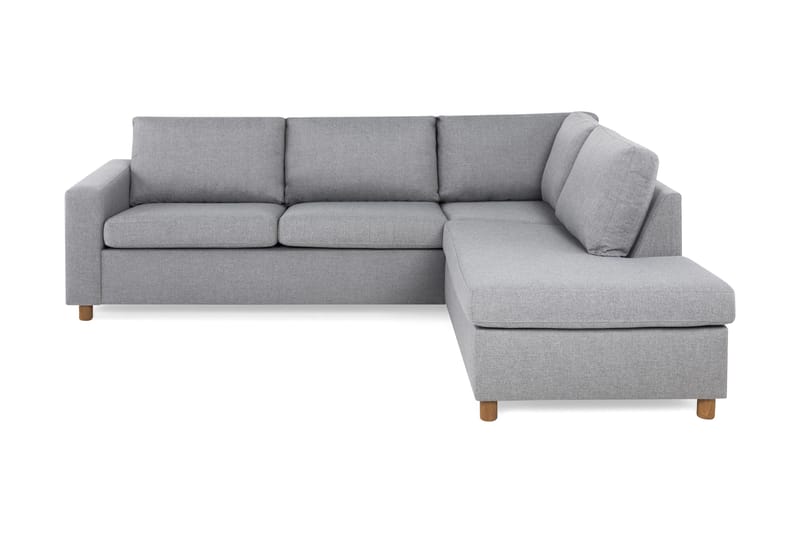 Crazy 3-seters Høyrevendt L-formet Sjeselongsofa i Stoff - Grå - Møbler - Sofaer - Sofa med sjeselong - 3 seters sofa med divan